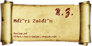 Móri Zalán névjegykártya