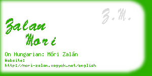 zalan mori business card